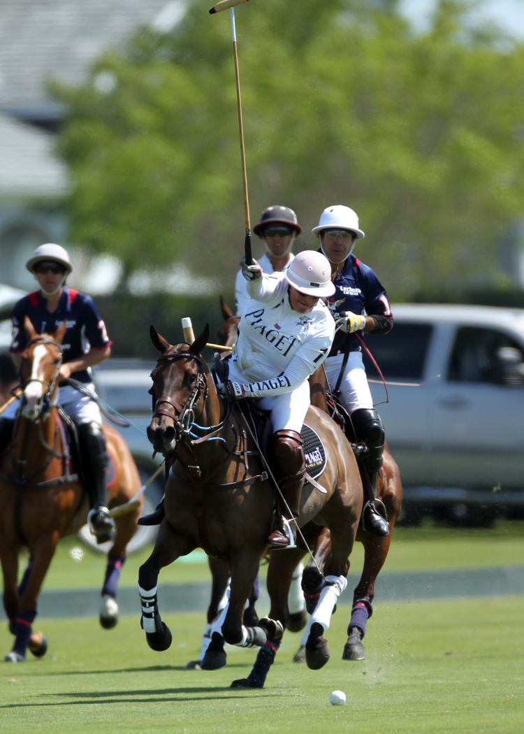 Piaget team captain Melissa Ganzi about to back the ball before being injured.